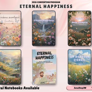 Eternal Happiness; Digital Notebook; Convention Program; Hyperlinked PDF; GoodNotes Journal; Regional Convention; 2026 Convention; Spiritual Journal; JW Digital Planner; Scripture Notebook; Tablet Stationery; Interactive Notes; Digital Study Guide, kids activity workbook, jw kids worksheet, jw coloring book