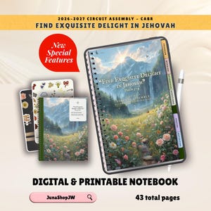 2026–2027 JW Circuit Assembly with Branch Representative | Find Exquisite Delight In Jehovah | CABR Digital Printable Notebook