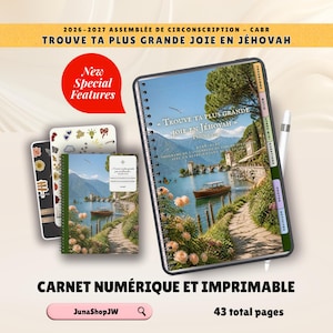 2026-2027 JW Assemblée de circonscription | Trouve ta plus grande joie en Jéhovah | Carnet numérique et imprimable français CABR