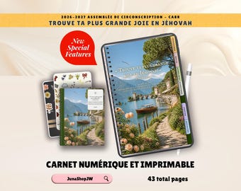 2026-2027 JW Assemblée de circonscription | Trouve ta plus grande joie en Jéhovah | Carnet numérique et imprimable French CABR