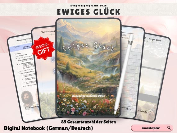 2026 Ewiges Glück Kongressprogramm | Digital Notebook | JW Convention | German Deutsch