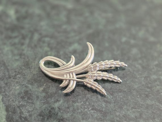 VTG Danecraft Sterling Silver Wheat Stalk Brooch