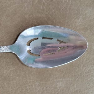 Holmes & Edwards IS 1951 May Queen Silverplate Slotted Serving Spoon