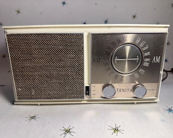 Great Vintage Zenith AM/FM Tube Radio Model 845 8H420 Working Condition ...