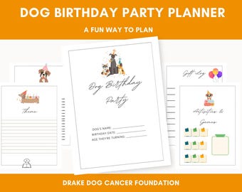 Printable Dog Birthday Party Planner: Celebration Organizer & Puppy Event Worksheet - Instant Download