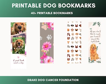 Customizable Dog Bookmarks: 40+ Printable Designs (Canva Editable)