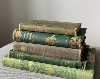 Bundle of Decorative Vintage Hardcover Books