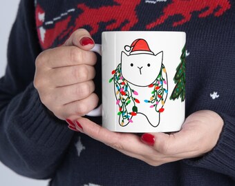 Cat Christmas Mug, Cats Mug, Cat Butt Mug