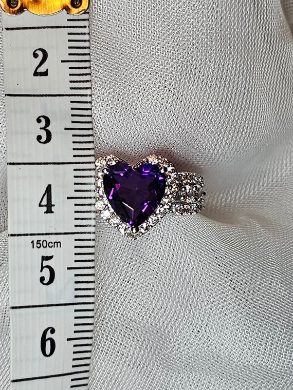 Heart cut Amethyst ring - image 6