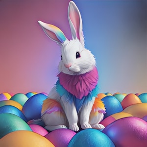 OSTERHase Sublimationsdruck 10 Stück, bügelfrei