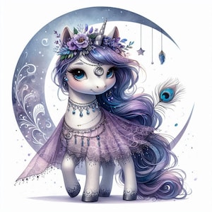Eenhoornsublimatie drukklare warmteoverdrachtbundels met 10 ontwerpen (PLUNICORN1-90)