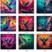 Neon Floral Hummingbirds Otoyimm