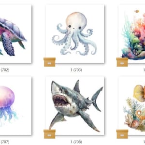 SEA LIFE bereit, Sublimations-Wärmetransferdruck-Bündel mit 10 Drucken Auswahl von 10 Bündeln zu drücken (DAGSEALIFE701-800)
