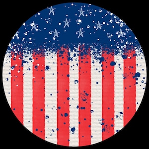 Vierter Juli Rot, Weiß & Blau Untersetzerpresse Heat Sublimation Transfer Print Bündel mit 10 Drucken 14 Größen zur Auswahl (PALM4THOFJULY1-240)