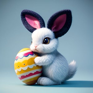 Osterhasen-Sublimationsdruck, druckreifes Wärmetransferpaket mit 10 Bilddrucken (LMHEaster bunnys 461-470)