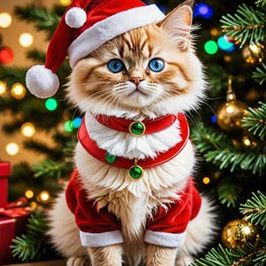 Ensemble de 100 cliparts JPG en téléchargement numérique pour un usage commercial (LMHCHRISTMASCATS&DOGS101-200)