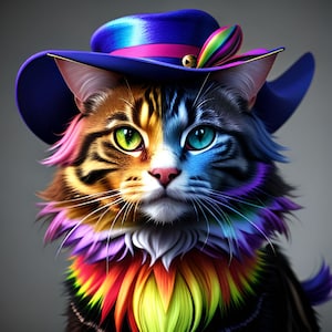 Ensemble de téléchargement d'illustrations numériques CATS In Hat (Vol 11) 50 Jpg