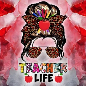 Teacher Coaster Sublimation Heat Transfer Prints: 10 Ready to Press Designs