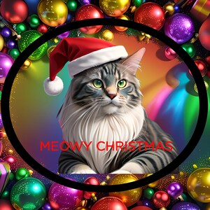 Lot de 25 images de Noël Santa Cats en téléchargement numérique JPG et PNG