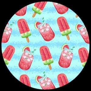 Summer Coaster Ready To Press Sublimation Heat Transfer Print Bundles of 60 Designs Choice Of 14 Sizes (PALMSUMMER1-240)