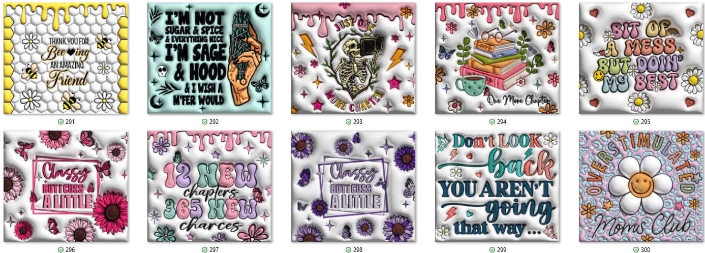 Ready to Press Sublimation Transfer Bundles of 10 Design Transfers - Etsy