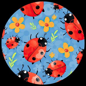 Sous-bock Coccinelle, sublimation, prêt à presser, 60 modèles, transfert (PALMLADYBUG1-180)