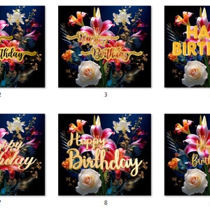 LOVE & ANNIVERSARY, impression par sublimation, transfert à chaud, prête à l'impression, lot de 10 images, choix de 10 lots (CAGbirthday1-100)
