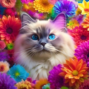 Lot de 50 cliparts JPG floraux en téléchargement numérique (FLORALCATS51-100) VOL 2