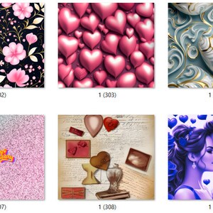 LIEFDE & ANNIVERSARY Kant-en-klare sublimatie warmteoverdracht printbundel van 10 afbeeldingen met keuze uit 10 bundels (CAGlove301-400)