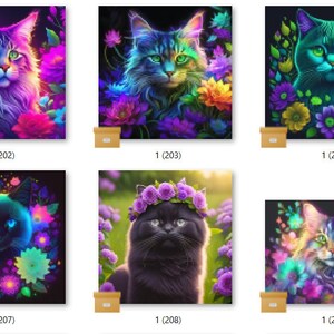 Impression florale par sublimation, transfert thermique, prête à l'emploi, lots de 10 images au choix (LMHFLORALCATS (201-300)