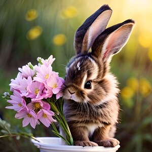 Osterhasen-Sublimationsdruck, druckreifes Wärmetransferpaket mit 10 Bilddrucken (LMHEaster bunnys 411-420)