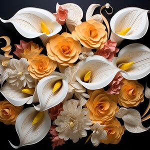 BLOEMEN en tekst toevoegen Persklaar sublimatie warmteoverdracht printbundels van 10 ontwerpen (PB2091-2180)