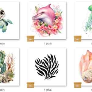 SEA LIFE bereit, Sublimationswärmetransferdruck-Bündel von 10 zu drücken {rintsc Auswahl von 10 Bündeln (DAGSEALIFE401-500)