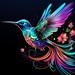 Neon Floral Hummingbirds Ikinnii