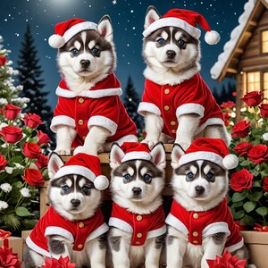 Ensemble de 100 cliparts JPG en téléchargement numérique pour un usage commercial (LMHCHRISTMASCATS&DOGS201-300)