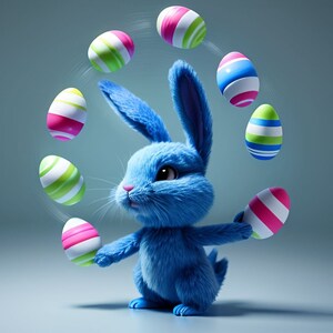 Osterhasen-Sublimationsdruck, druckreifes Wärmetransferpaket mit 10 Bilddrucken (LMHEaster bunnys 341-350)