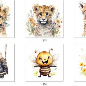 ANIMAL Prêt à imprimer Impression par transfert à chaud par sublimation par lots de 10 images avec un choix de 10 lots (DAGCUTEAN271-370)#3
