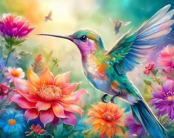 Hummingbird 50 JPG Clip Art Image Digital Download Bundle for commercial use (51-100)