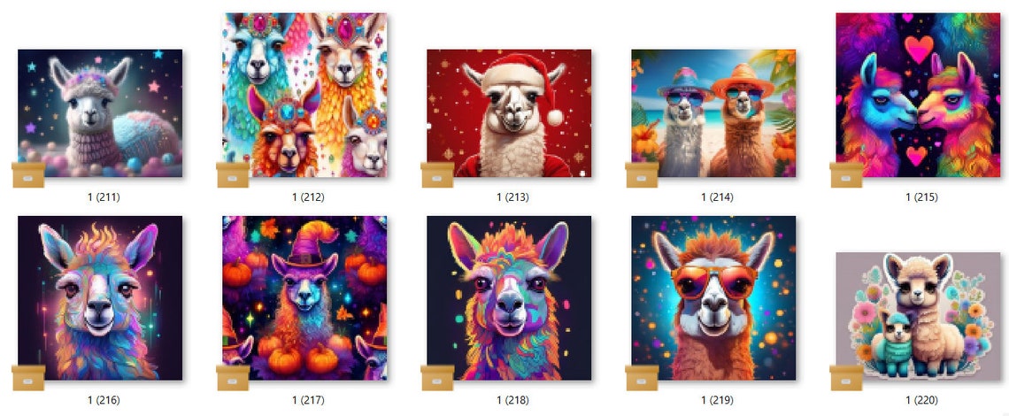 All About LLAMAS Ready to Press Sublimation Heat Transfer Bundle of 10 ...