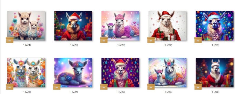 All About LLAMAS Ready to Press Sublimation Heat Transfer Bundle of 10 ...