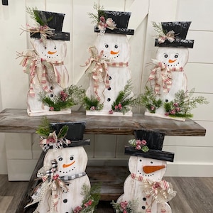 Rustic Wooden Snowman