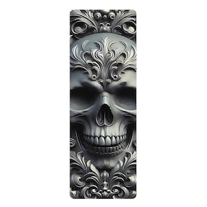 Skull Gothic Yoga Mat | Non-Slip Exercise Mat, Gothic Fitness Mat, Yoga Accessories, Cool Workout Gear, Unique Gift Idea