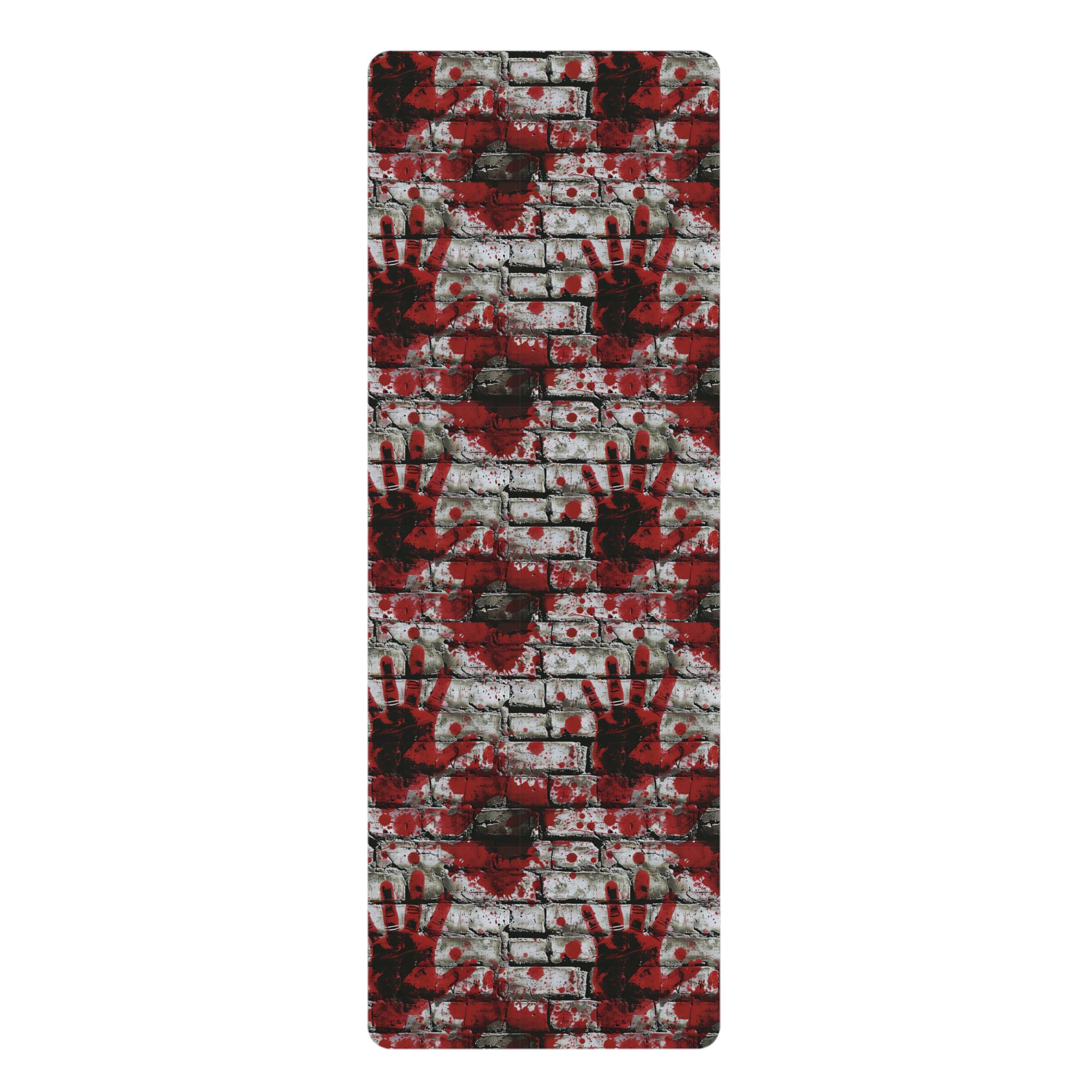 Gothic Blood Splatter Exercise Mat Dark Fitness for Horror Fans