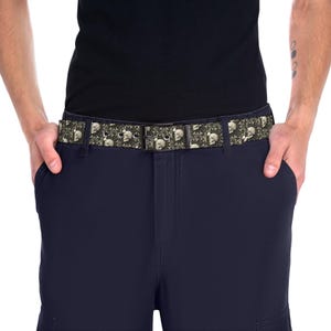 Gothic Skull Belt Edgy Fashion Accessory, Halloween Gift, Alternative Style, Unique Wardrobe, Casual Outfit Statement Piece