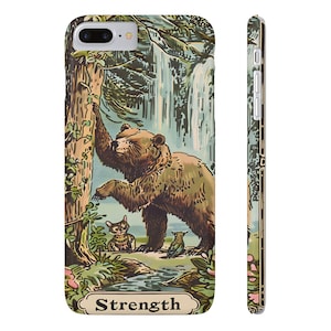 Nature-Inspired Slim Phone Case with Bear and Wildlife Design, Eco-Friendly Phone Cover, Adventure Gift for Wilderness Lovers, [...]