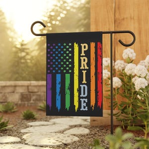 Premiumkwaliteit Pride-tuinvlag, LGBTQ+-decor, levendige en duurzame bannerdecoratie, huistuinbord, regenboogwerfvlag Made in USA