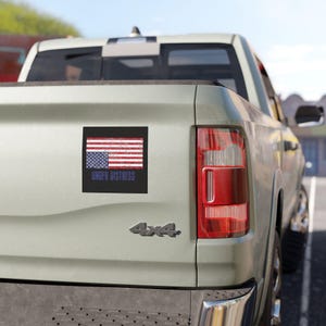 Imán para coche con bandera estadounidense desgastada / Imán patriótico para vehículos / Imán con bandera de EE. UU. para camiones, autos y SUV / Imán extraíble resistente a la intemperie