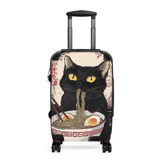 Urban Backwoods Borsa Riutilizzabile Per La Spesa In Cotone, Stampa Gatto Ramen, 38x42 Cm