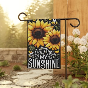 Sunflower Garden Flag, You Are My Sunshine Decor, Outdoor Home Flag, Seasonal Decorations, Brighten Your Garden, Housewarming Gift