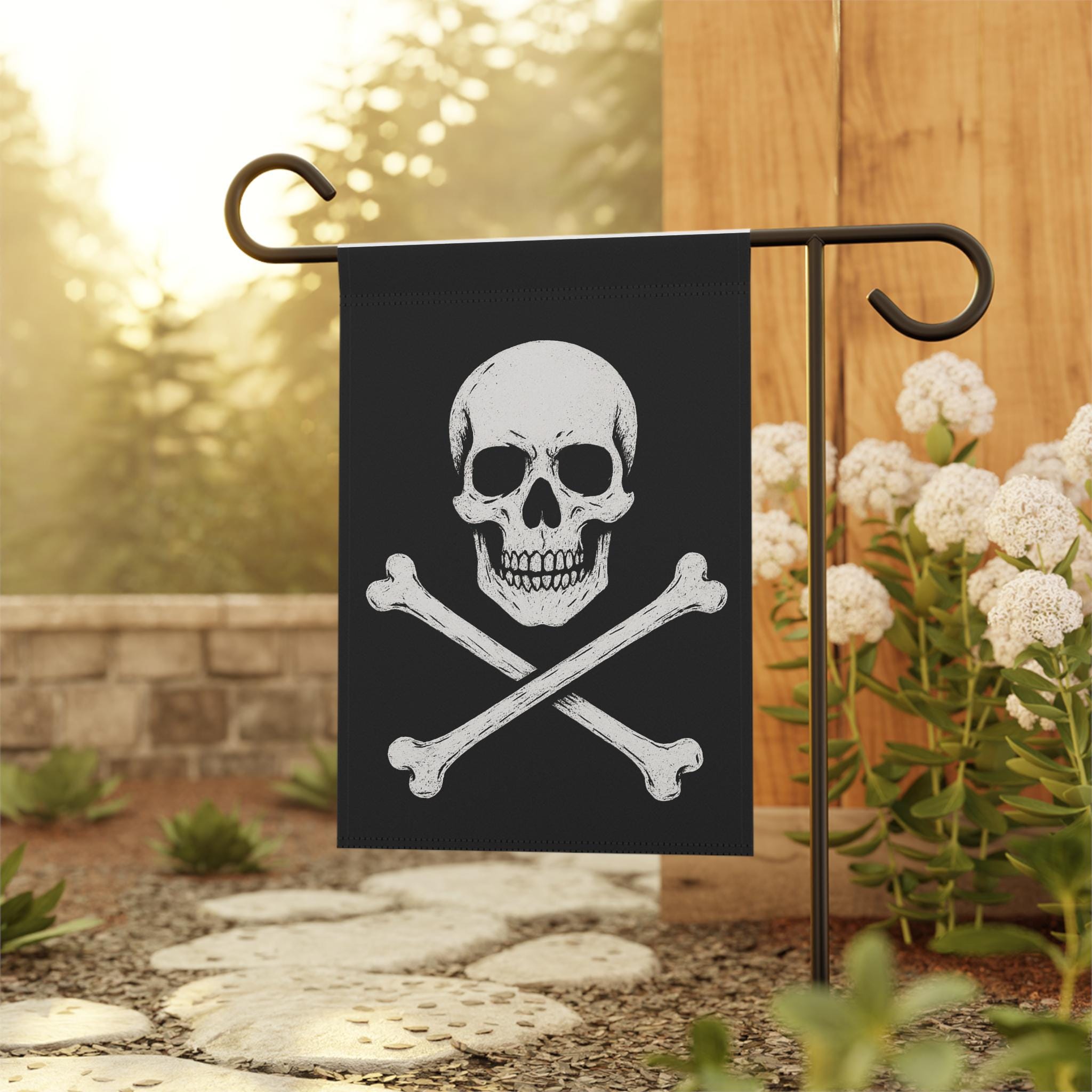 Piratenflagge Garten-Flagge – Doppelseitig Bedruckt, Wetterfest & Ideal Für Outdoor-Deko